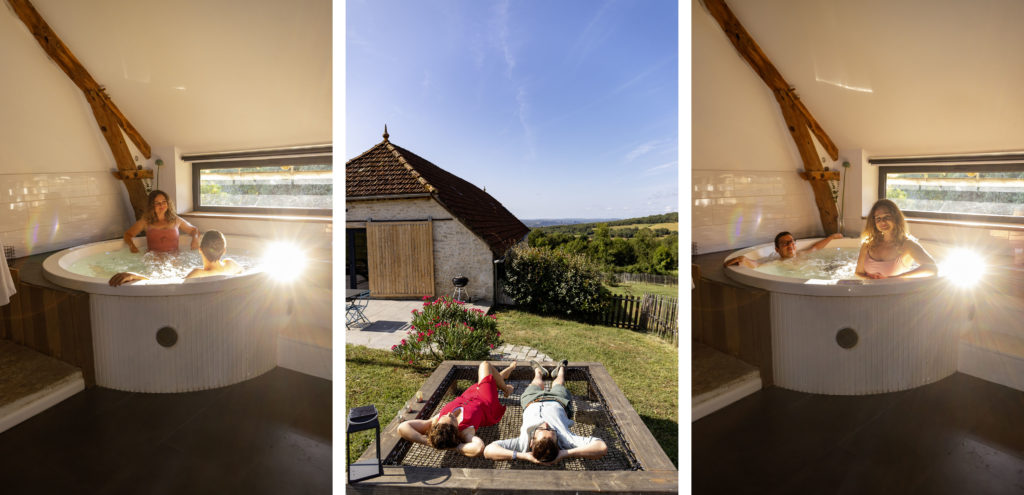 Le plus bel hébergement insolite du Lot ? Les Hauts de Bagadou, gîte luxueux avec piscine et jacuzzi près de Martel